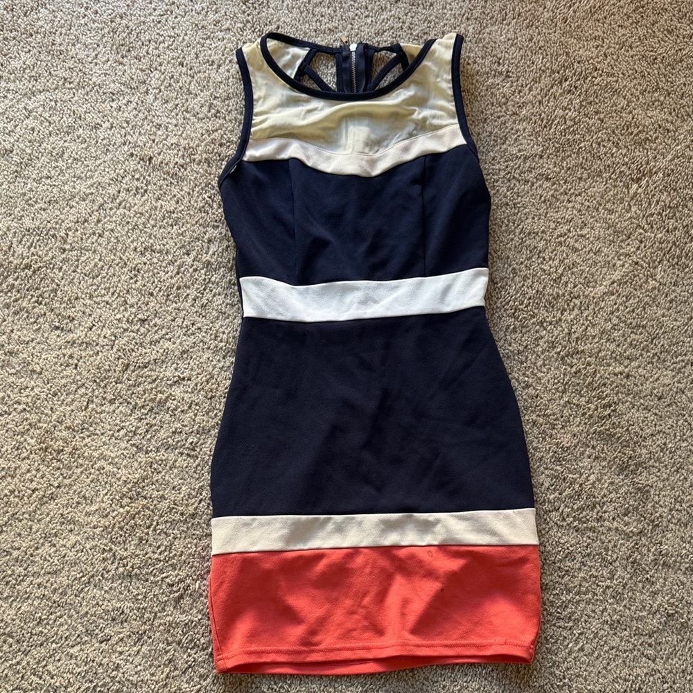 Colorblock Sleeveless Dress